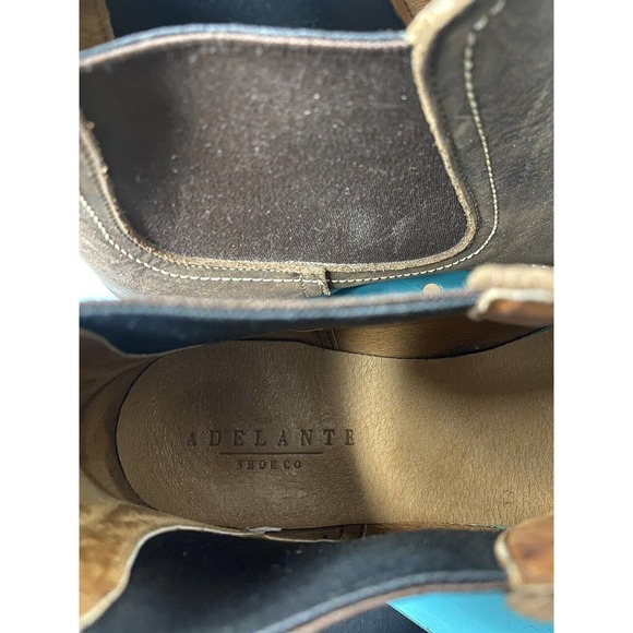 Adelante Chelsea Boots Brown Leather Slip On Ankle Low Women's 11 - Picture 10 of 13